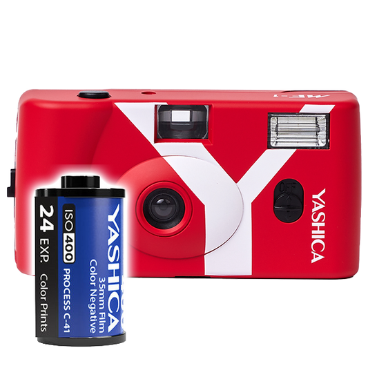 Yashica MF-1 Snapshot 35mm kamera inkl. 24 exp film