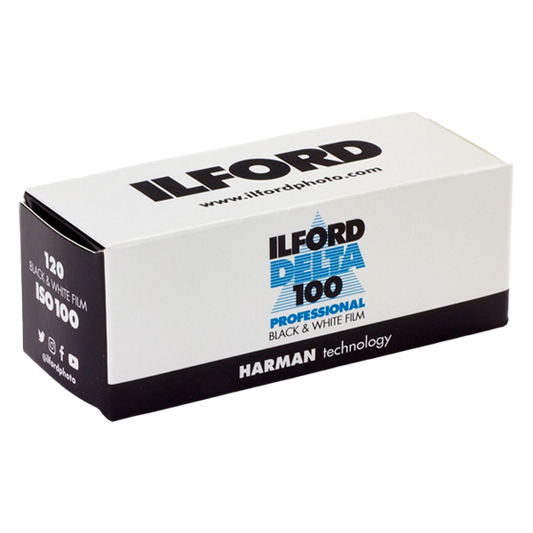ILFORD DELTA 100 PROFESSIONAL 120  svart/hvitt-film med 10 bilder for 120 kamera.
