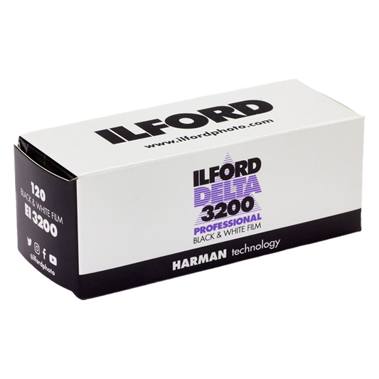 ILFORD DELTA 3200 PROFESSIONAL 120  svart/hvitt-film med 10 bilder for 120 kamera.