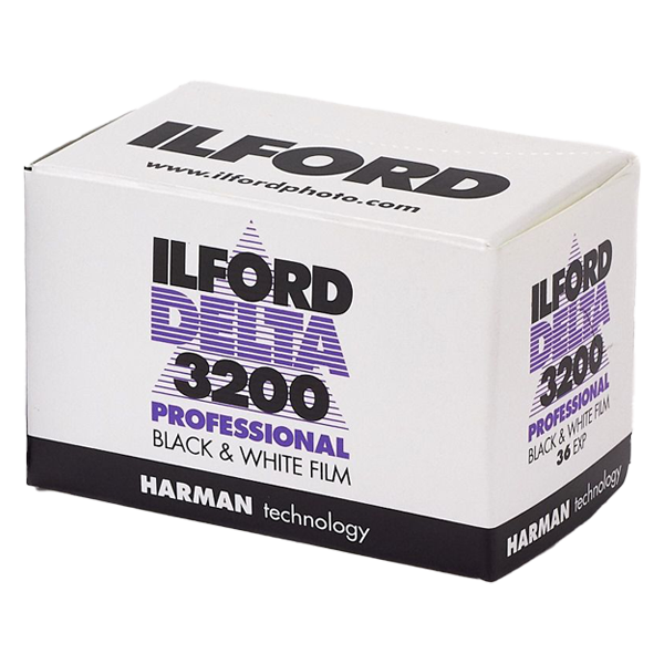 ILFORD DELTA 3200 PROFESSIONAL 135 svart/hvitt-film med 36 bilder for 35mm kamera.