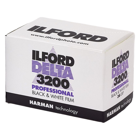 ILFORD DELTA 3200 PROFESSIONAL 135  svart/hvitt-film med 36 bilder for 35mm kamera.