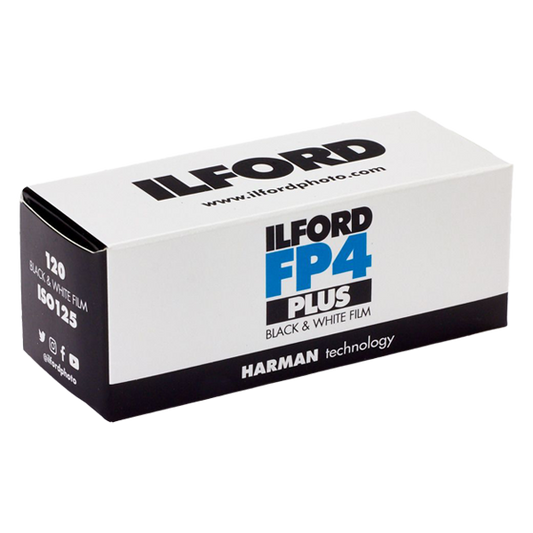 ILFORD FP4 PLUS 120  svart/hvitt-film med 10 bilder for 120 kamera.