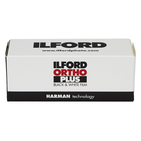 ILFORD ORTHO PLUS 120  svart/hvitt-film med 10 bilder for 120 kamera.