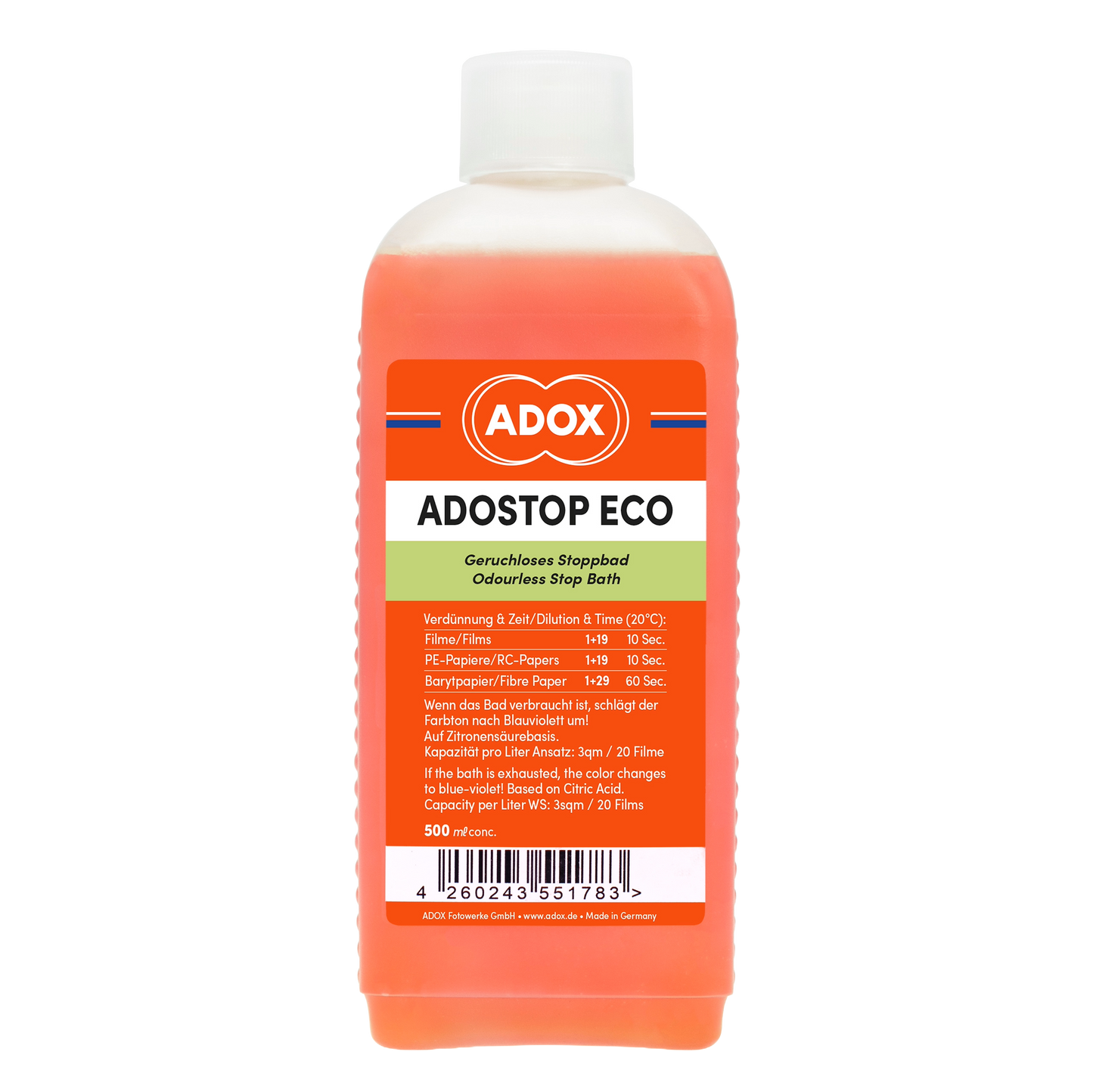ADOX ADOSTOP ECO Stop Bath (Indicator)