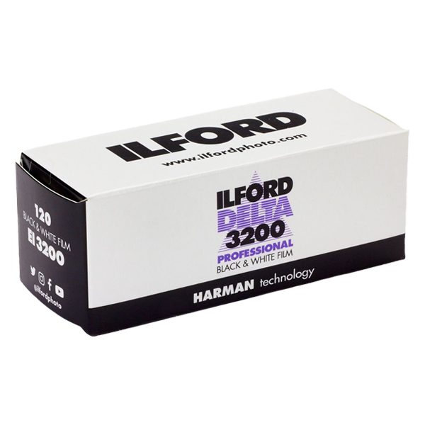 ILFORD DELTA 3200 PROFESSIONAL 120  svart/hvitt-film med 10 bilder for 120 kamera.