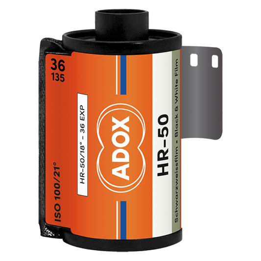 ADOX HR-50 135 svart/hvitt-film med 36 bilder for 35mm kamera.