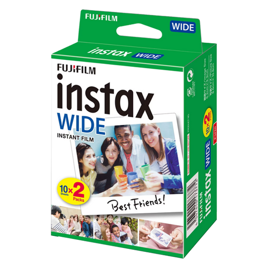 Fujifilm INSTAX WIDE instant film med 20 bilder for Wide kamera.