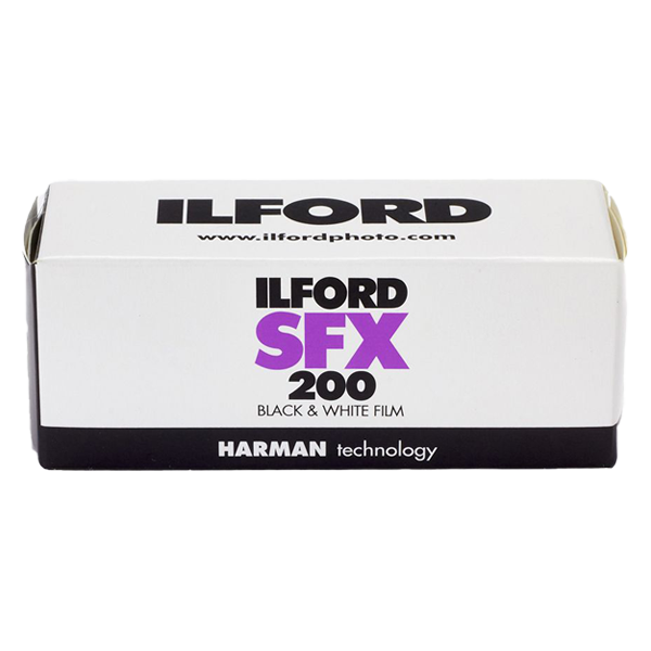 ILFORD SFX 200 120  svart/hvitt-film med 10 bilder for 120 kamera.