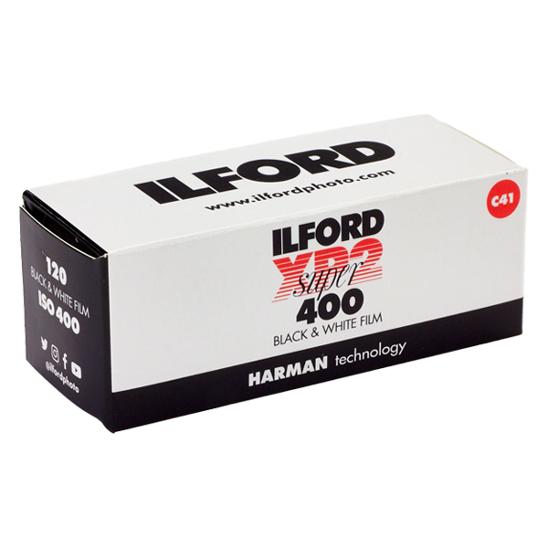 ILFORD XP2 SUPER 120  svart/hvitt-film med 10 bilder for 120 kamera.